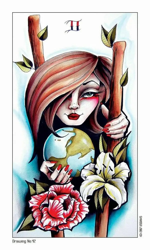 Eight Coins Tattoo Tarot By Lana Zellner usps priority shipping