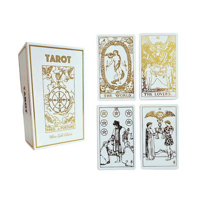 White Gold Tarot & Guide | Classic Tarot Design & Gold Foil