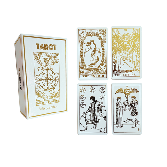 White Gold Tarot & Guide | Classic Tarot Design & Gold Foil