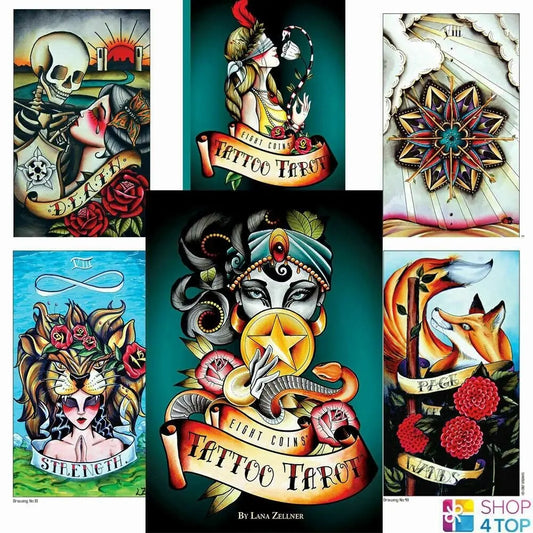 Eight Coins Tattoo Tarot By Lana Zellner usps priority shipping