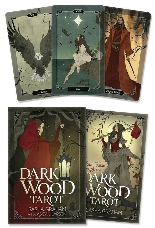 Dark Wood Tarot Deck & Book By Graham/Larson