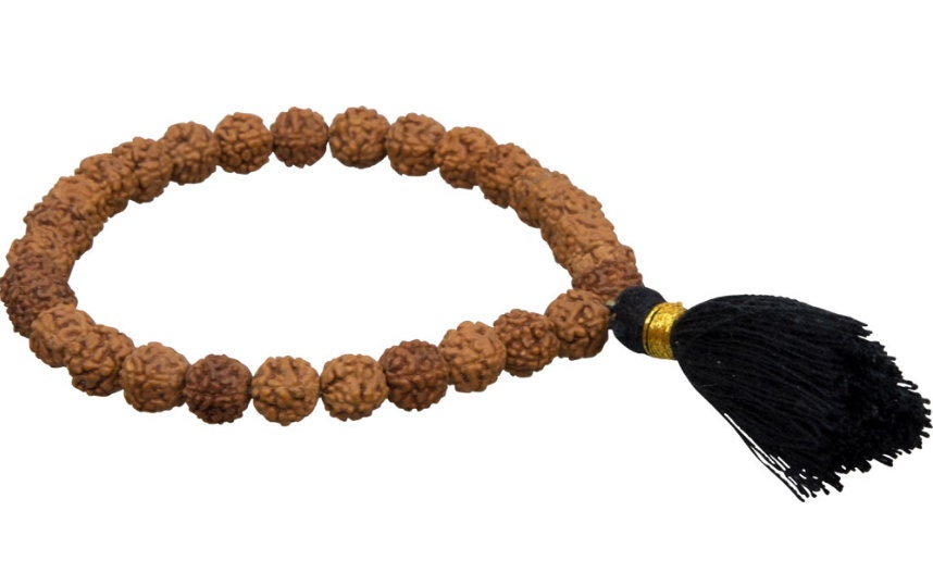 Rudraksha Seeds Mala Bracelet - Natural